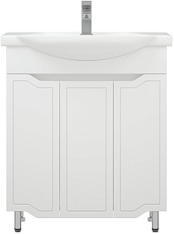 Corozo Тумба с раковиной Мирра 75 белая – фотография-1